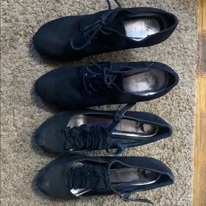 Two pairs of black heels